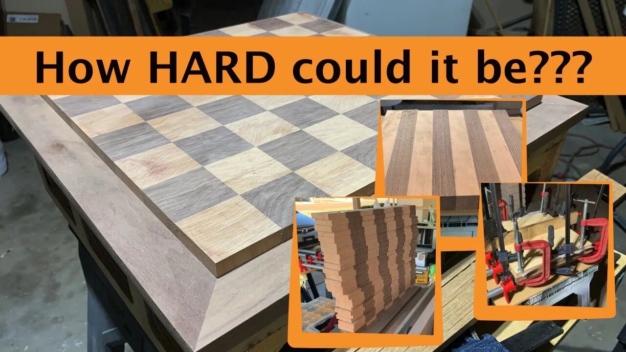 End-Grain Chess board! First attempt at a chess board | Walnut and Cherry