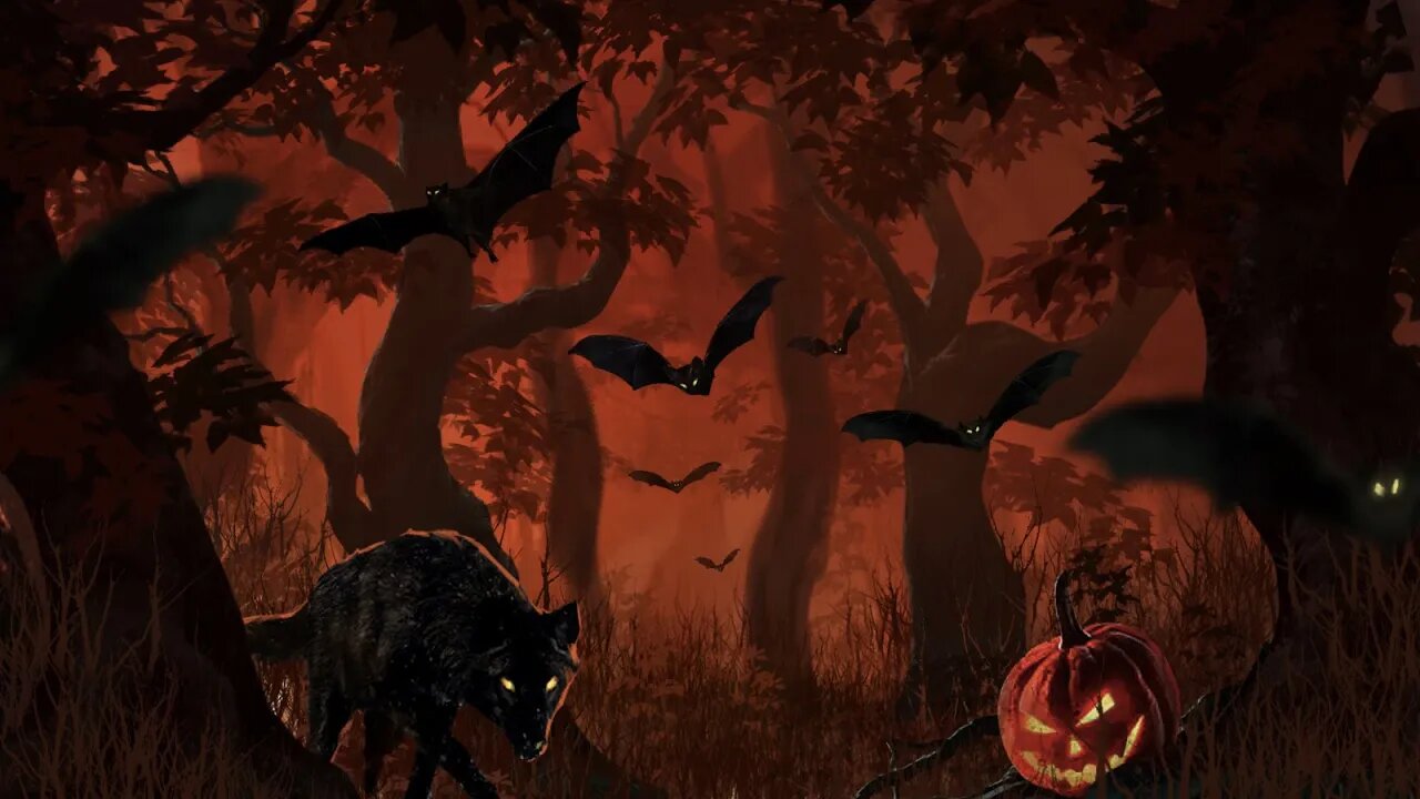 Halloween Music - Raking Leaves in the Haunted Forest | Autumn, Mystery