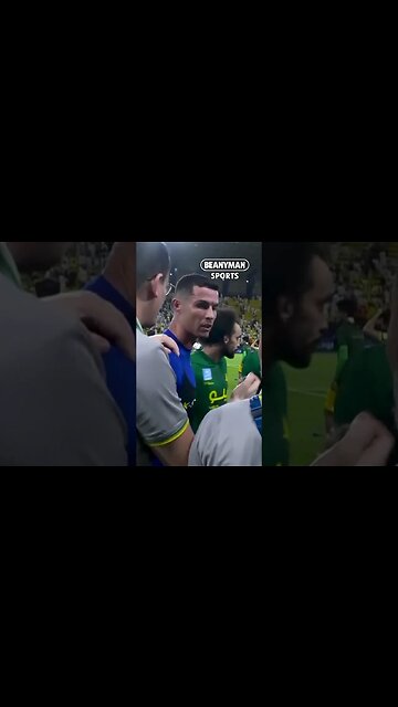 Ronaldo pushes Al-Khaleej's staff member trying to take a selfie as Al-Nassr were held to a 1-1 draw