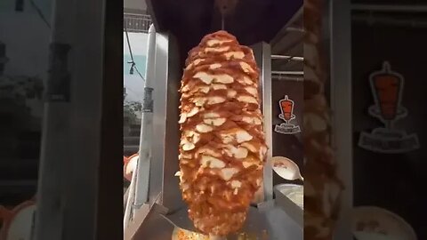 Bulky Slab of Chicken Shawarma in Dubai #streetfood #shorts