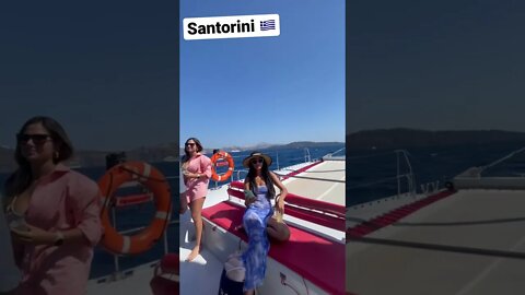 #santorini boat parties #shorts #greece #imonaboat #eurotrip #crypto #travel