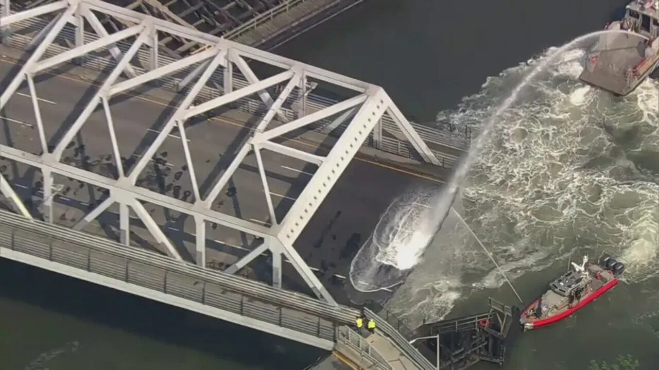 A New York City bridge got stuck open when extreme heat caused the steel to expand