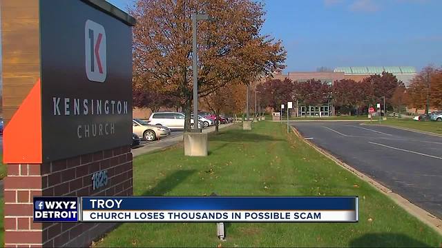 Metro Detroit church loses thousands in possible scam