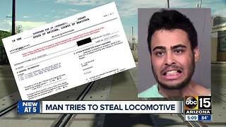 Man tries to steal locomotive