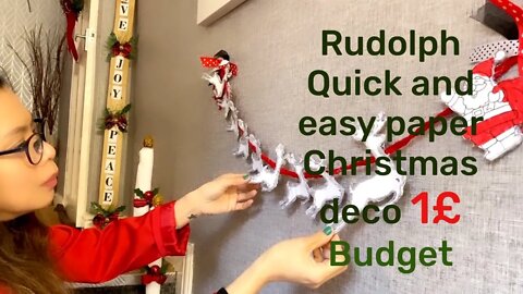 Rudolph Quick and easy paper Christmas deco ✅DIY✅