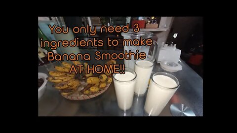 HOW TO MAKE HEALTHY BANANA SMOOTHIE AT HOME IN UNDER 5 MINUTES WITH JUST 3 INGREDIENTS!!