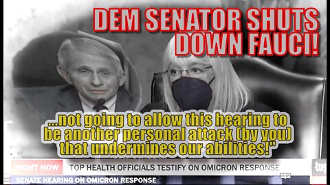 FAUCI SENATE "TRIAL"- DEM SENATOR SCOLDS FAUCI TO STOP ATTACKING FELLOW MEMBERS AT HEARING