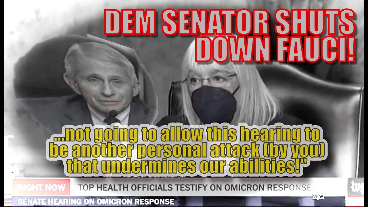 FAUCI SENATE "TRIAL"- DEM SENATOR SCOLDS FAUCI TO STOP ATTACKING FELLOW MEMBERS AT HEARING