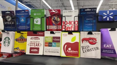 New warning signs by gift card displays aim to prevent gift card fraud