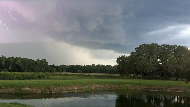 Lightning storm over the lake at Casa Bella Estate