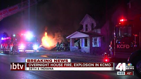 Kansas City home explodes, catches neighboring homes on fire