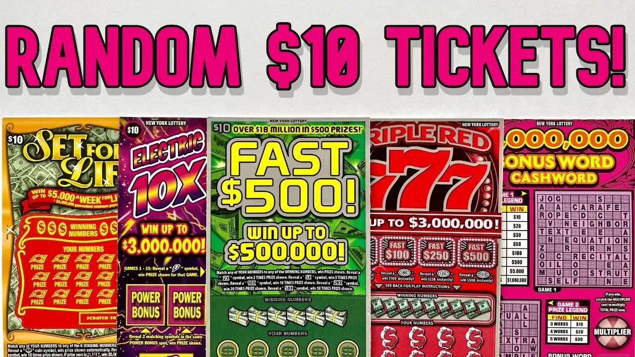 Playing Random $10 Tickets leads to MULTIPLE WINNERS and Multipliers! New York State Lottery!