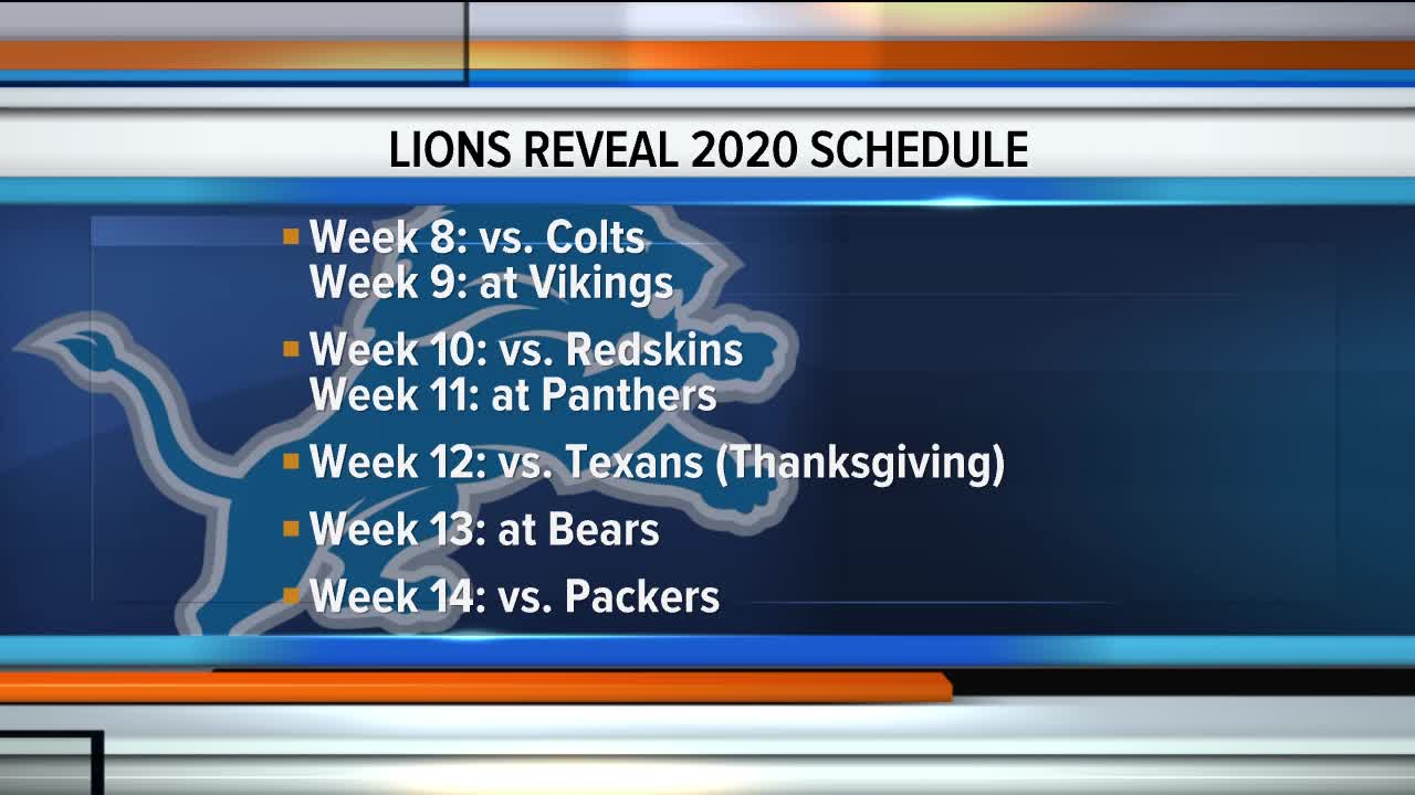 Lions reveal 2020 schedule