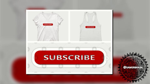 YOUTUBE. SUBSCRIBE T-SHIRT, SOCIAL MEDIA. SAMER BRASIL (TEEPUBLIC)