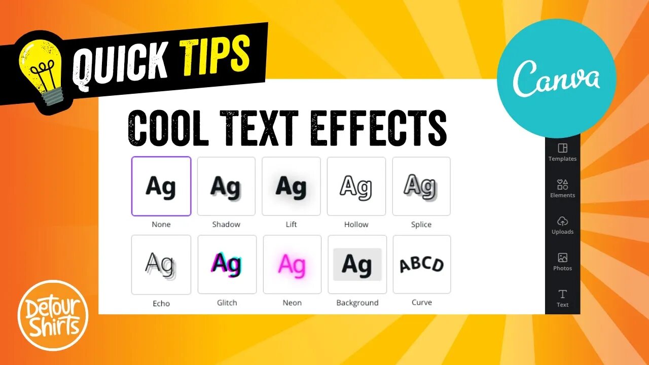 Canva Quick Tips | Easy Text Effects Tutorial for T-Shirt Design & Print on Demand