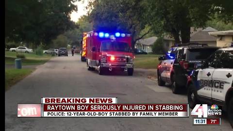 PD: Raytown boy, 12, stabbed by family member