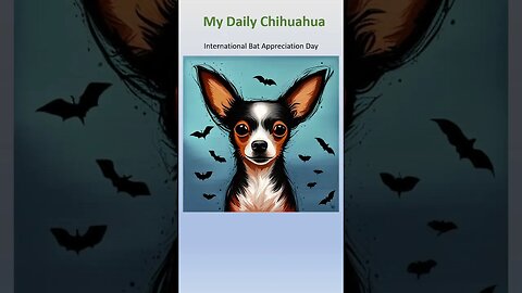 Chihuahua Nation commemorates International Bat appreciation day. #shorts