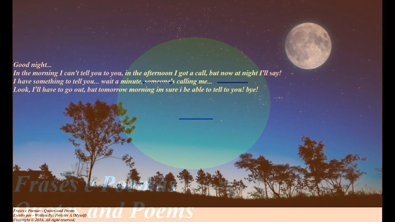 Good night, I have something to tell you, wait a minute... [Message] [Quotes and Poems]