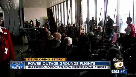 Power outage grounds flights at Atlanta airport