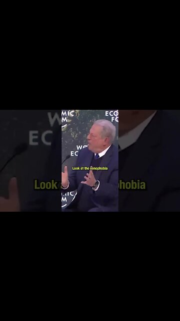 "THE RAIN BOMBS!!" Al Gore sounds like an insane person on stage at the World Economic Forum
