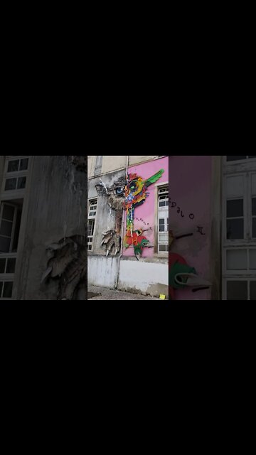 Amazing Street Art - Coimbra Portugal #shorts #art #graffitiart #coimbra #portugal