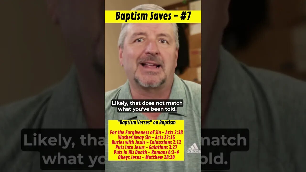 Baptism Saves #7 - Baptism Verses Say "Baptism Saves" - #shorts