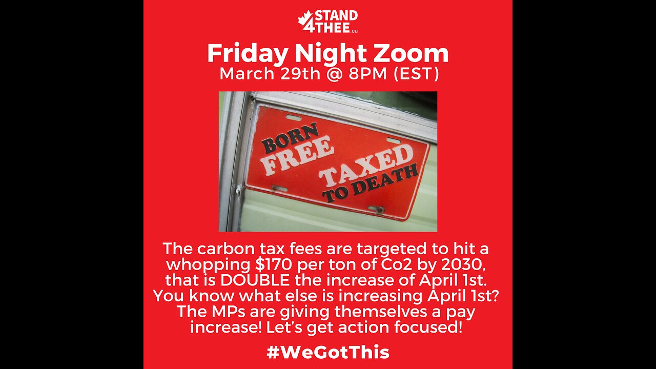 Stand4THEE Friday Night Zoom March 29 - Taxed to Death