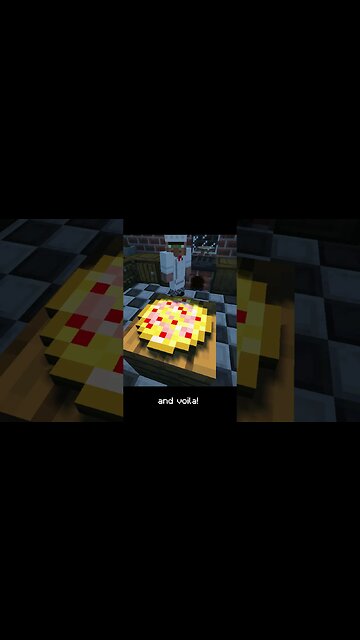 Minecraft villager makes Pizza!!