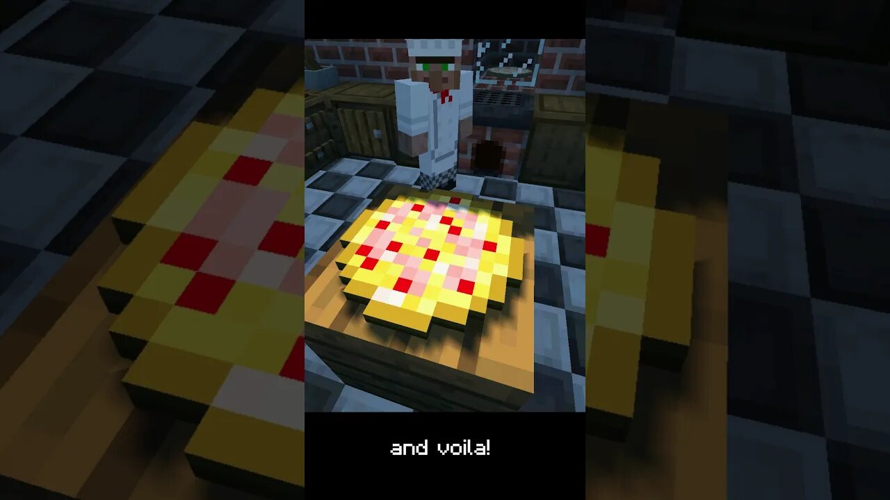 Minecraft villager makes Pizza!!