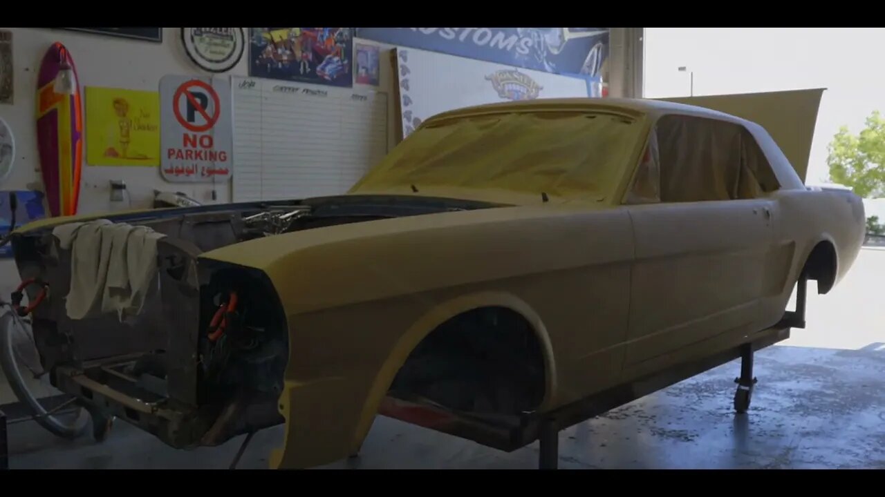 Paint prep for the Doc at Hot Dog Kustoms