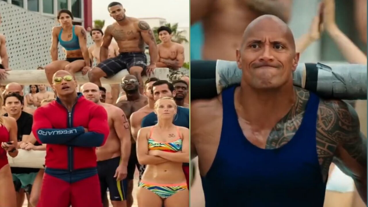 The rock attitude status 👊 Gym motivation 💪 Baywatch