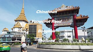 Bangkok's Chinatown at Yaowarat Road in Samphanthawong District in Thailand