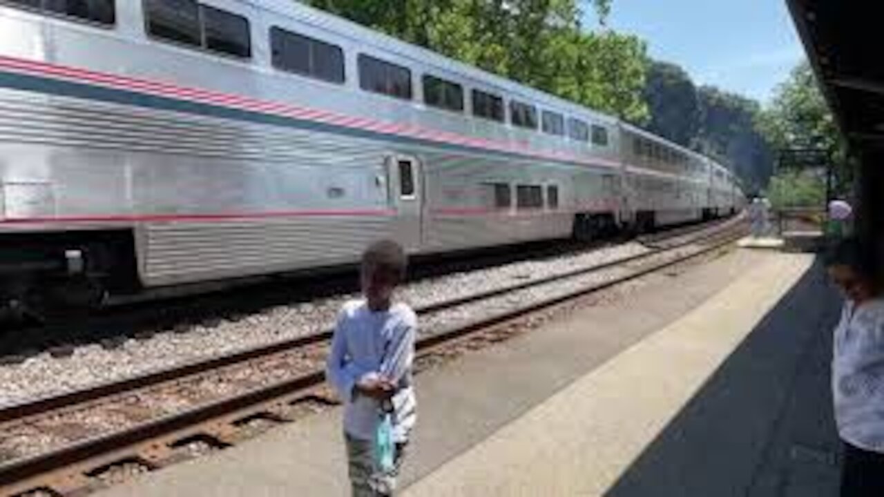 Amtrak Capitol Limited from Harpers Ferry, West Virginia June 27, 2021