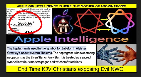 APPLE 666 INTELLIGENCE IS HERE! THE MOTHER OF ABOMINATIONS!