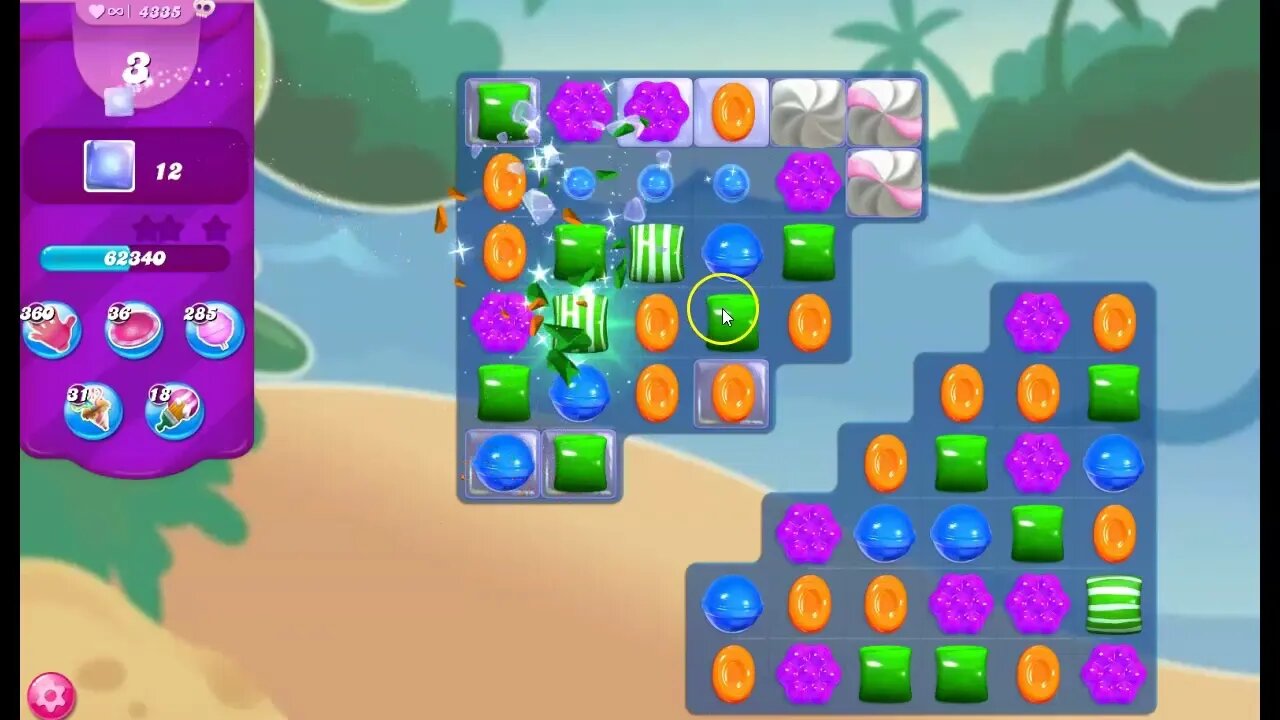 Candy Crush level 4335 Talkthrough, 16 Moves 0 Boosters