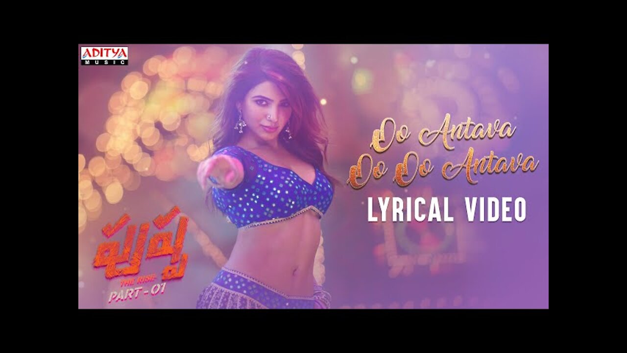 Oo Antava...Oo antava (telgu) Lyrical || Pushpa song|| allu arjun,rashmika