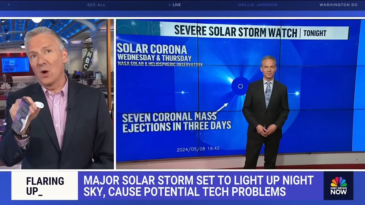Major Sola strome set to light up night sky , cause potential tech problems.