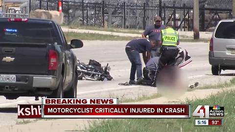 Motorcyclist critically injured in U.S. 40 crash