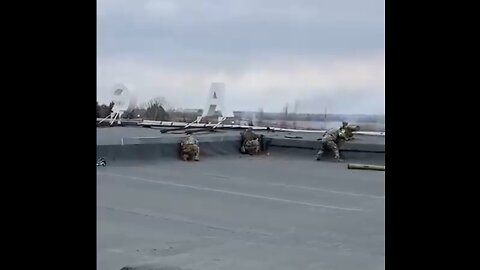 Mykolaiv Airport AT takes out tank.