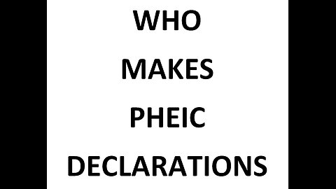 The WHO MAKES FAYK DECLARATIONS
