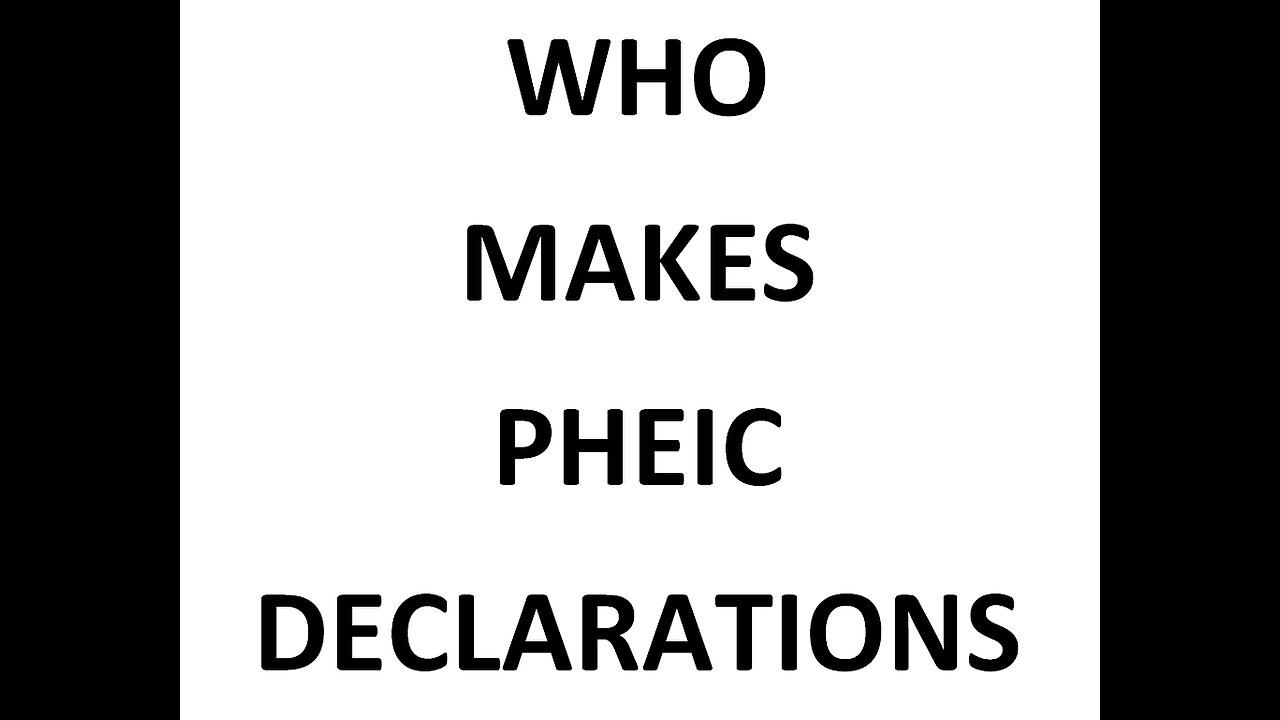 The WHO MAKES FAYK DECLARATIONS