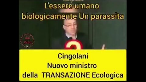 CINGOLANI:"Sulla terra siamo troppi. Il pianeta è progettato PER 3MLD di persone". Gli umani per lui sarebbero biologicamente dei parassiti