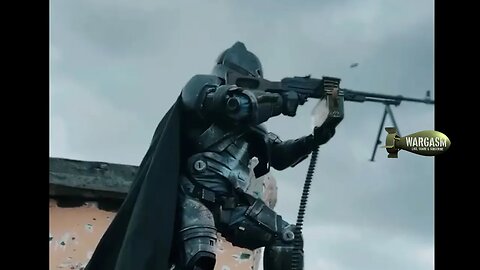 Batman spotted fighting for Russia, with a machine gun!