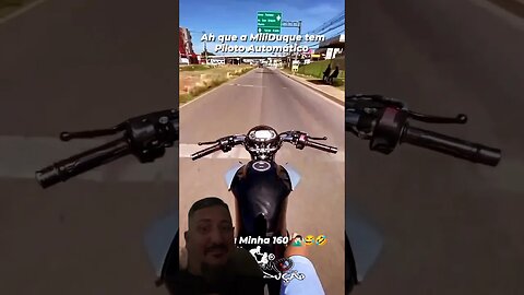 Honda CG com piloto automático.. kkk