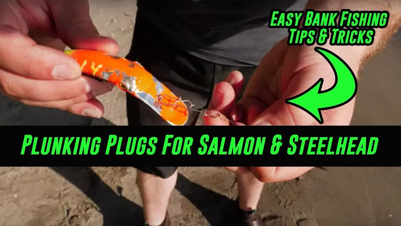 How To Plunk Salmon & Steelhead With Plugs - EASY BANK FISHING SETUP