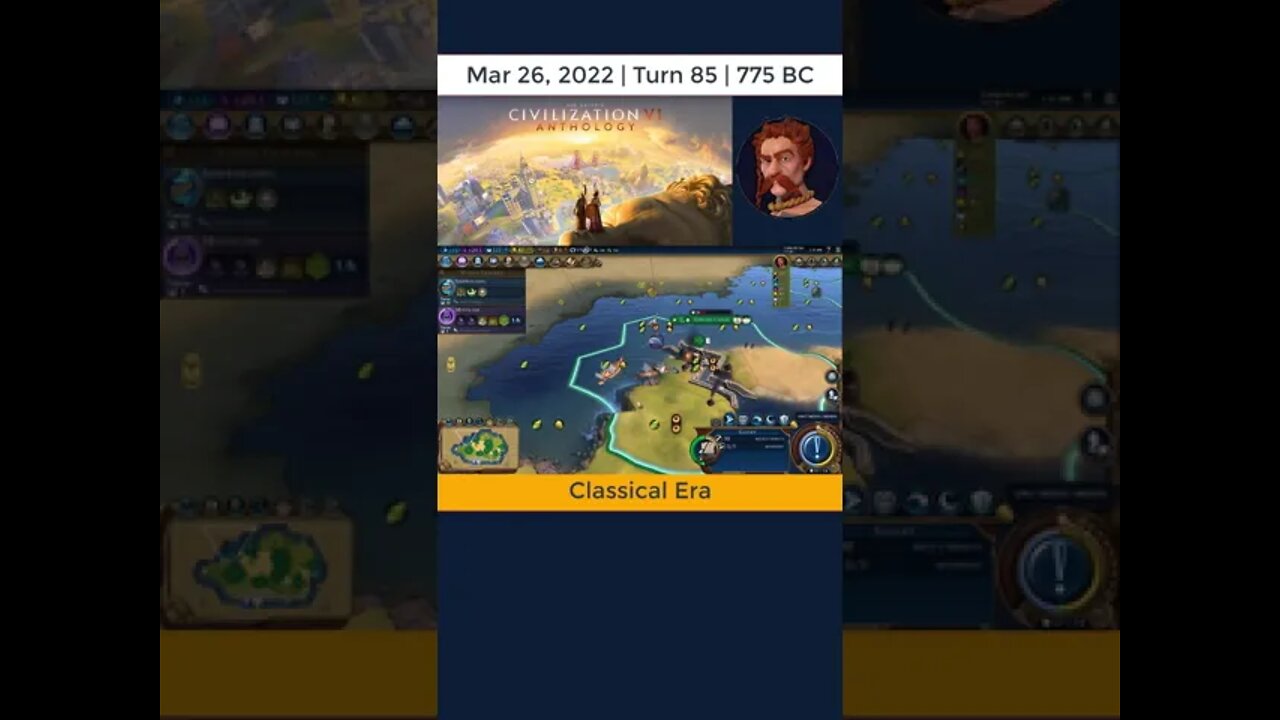 #oneturnadaychallenge #civ6 – Turn 85 - NAVY VICTORY! #shorts
