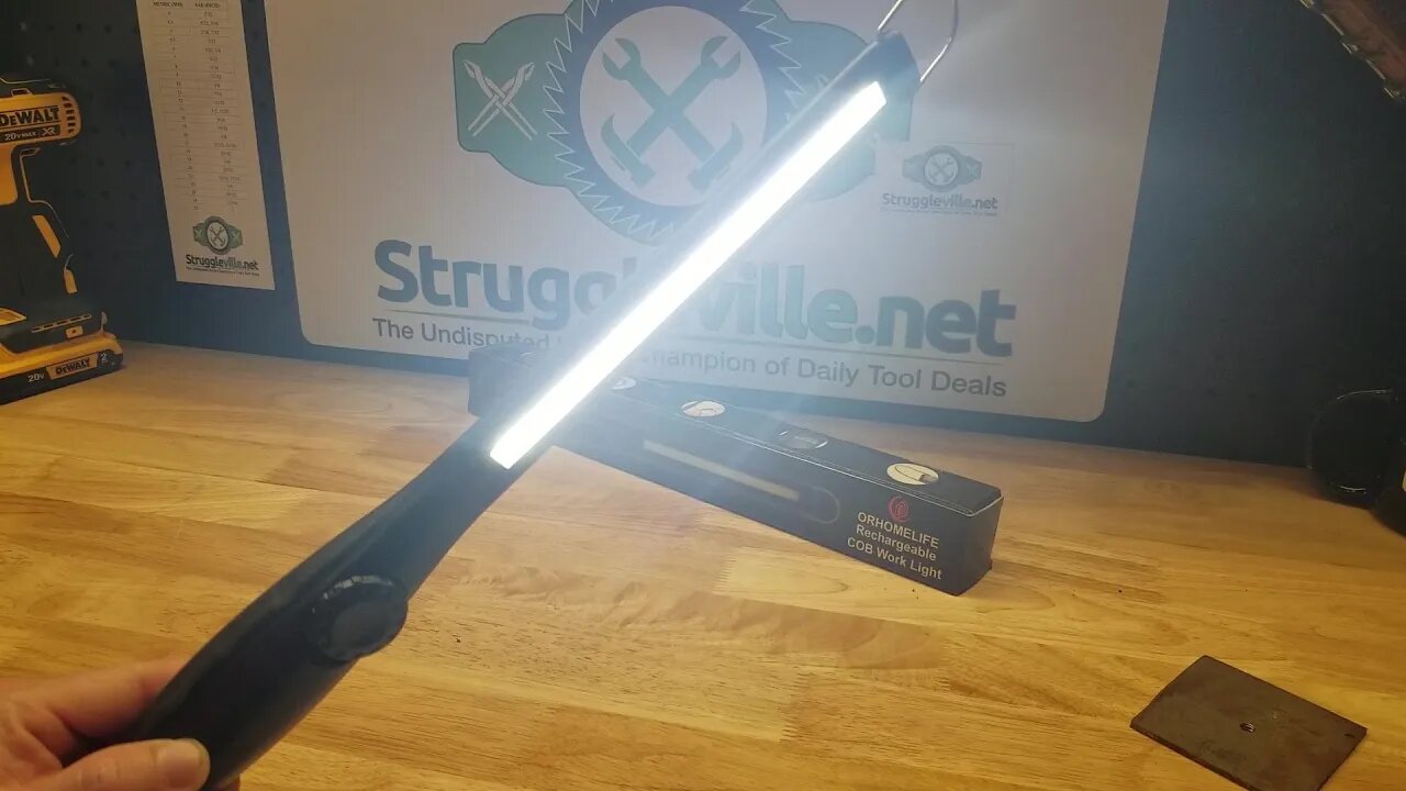 LED Work Light, USB Rechargeable COB Light, Magnetic Base