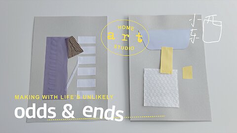 Making with life's unlikely odds & ends / Scrap collage 【Home Art Studio】