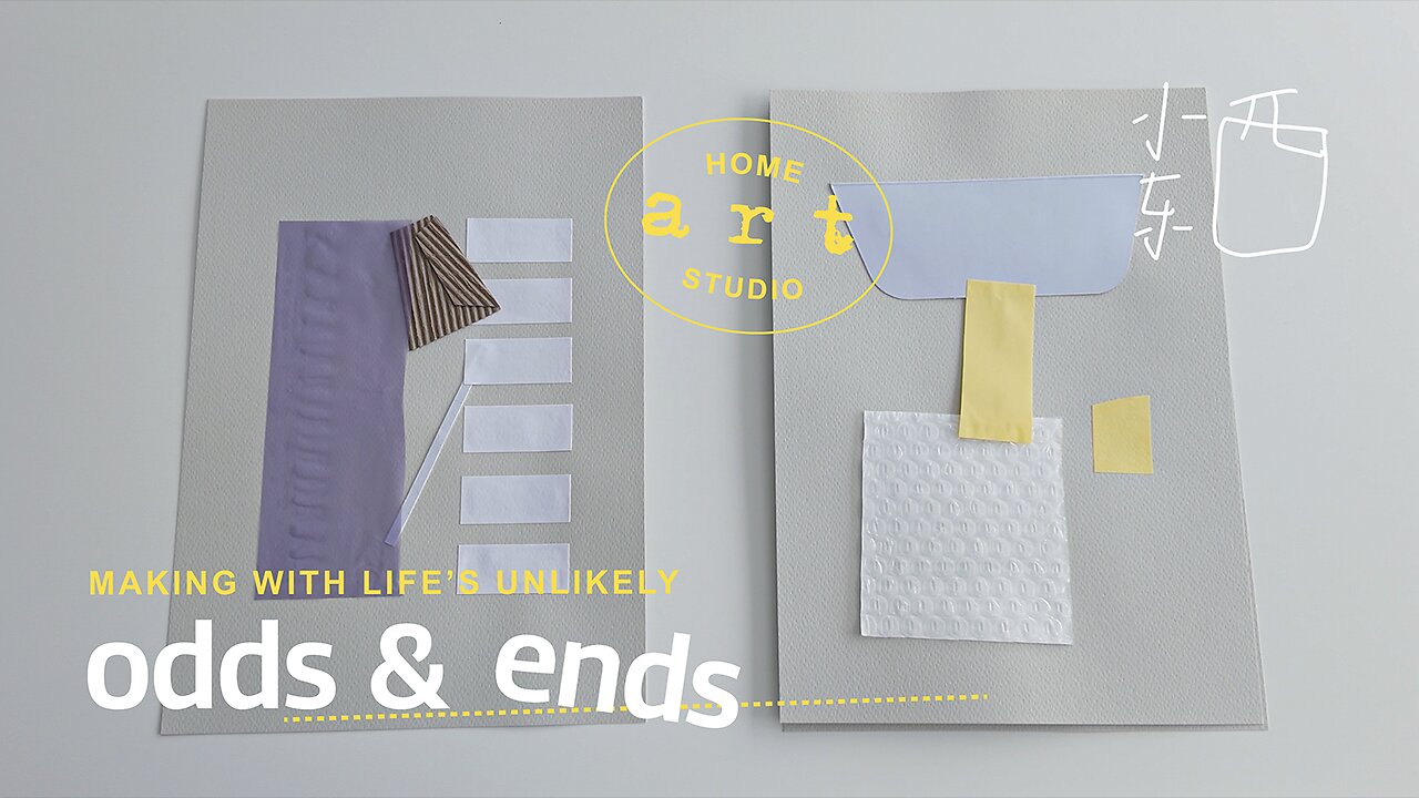 Making with life's unlikely odds & ends / Scrap collage 【Home Art Studio】