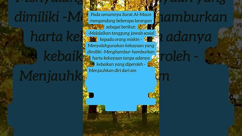 Larangan dalam surat al-maun